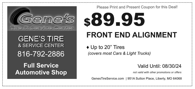 Front End Alignment Coupon BW
