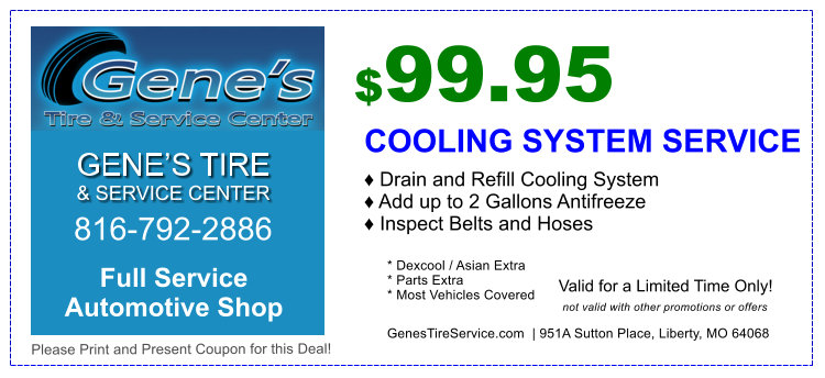 Genes Fall Coupon - Antifreeze Service